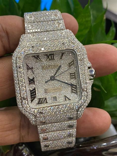 cartier iced watch|fully iced out watches.